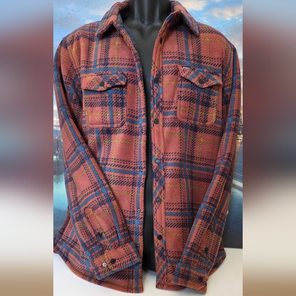 O'Neill Other - O'NEILL Rust & Navy Plaid Snap Buttons Jacket NWT